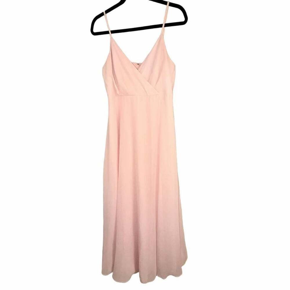 Birdy Grey Kaia Chiffon Dress Size L Blush Pink